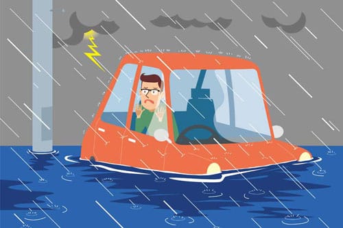 台風時の運転についての心構え