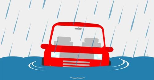 冠水した道路に注意！水たまり通過時の注意点と走行後の車の点検箇所とは？