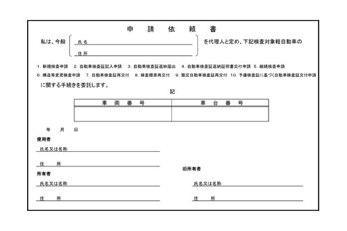 申請依頼書