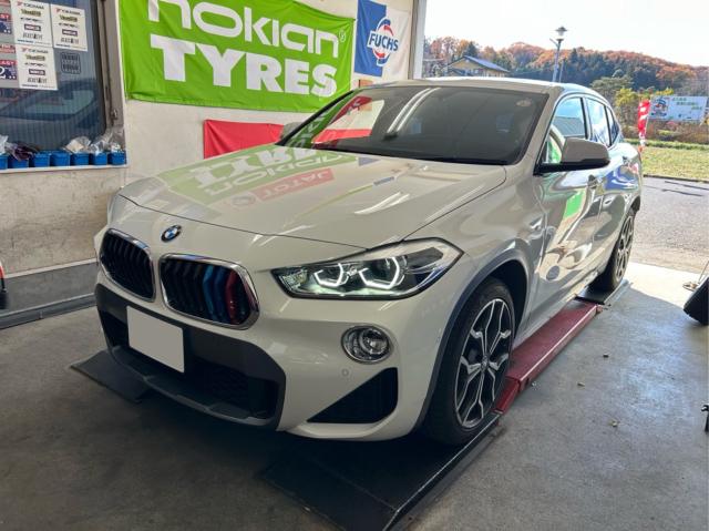 ＢＭＷ　X2  F39  バッテリー上がり　エンジン始動不可　バッテリー交換　BOSCH  バッテリー登録　車両診断テスト　輸入車メンテナンス　輸入車販売店　福島県　白河市