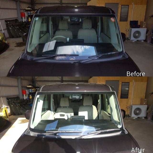 スズキ スペーシアのフロントガラス交換