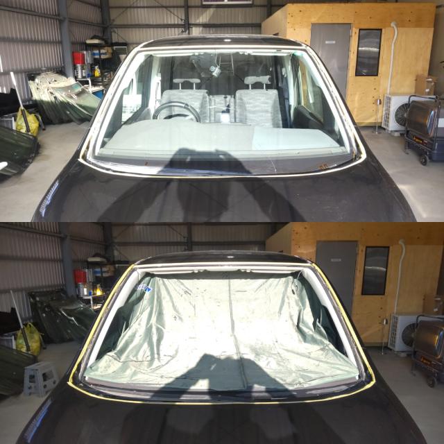 ホンダ ステップワゴンのフロントガラス交換