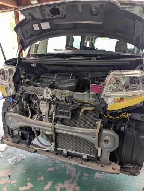 ダイハツ　タント　持ち込みホーン取り付け　パーツ持込取り付け大歓迎　・車検【車検後に令和7年度産の新米みずかがみ5Kｇプレゼントしております】・板金、ボディコーティング受付中　滋賀県　近江八幡市　野洲市　草津市　東近江市　大津市