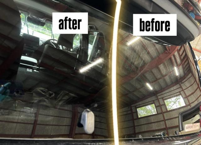 トヨタ　ランドクルーザープラド　ウィンドウコーティング　油膜除去