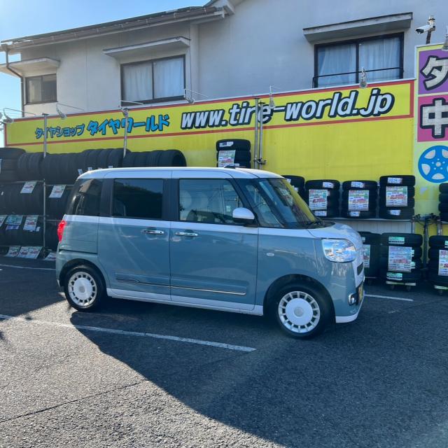 ダイハツ　ムーヴキャンバス　新品タイヤ　ミネルバ　オールシーズンマスター 155/65R14　4本交換【福山市　府中市　神石高原町　井原市　笠岡市　持込でのタイヤ交換大歓迎受付中！Web予約もOK！！】