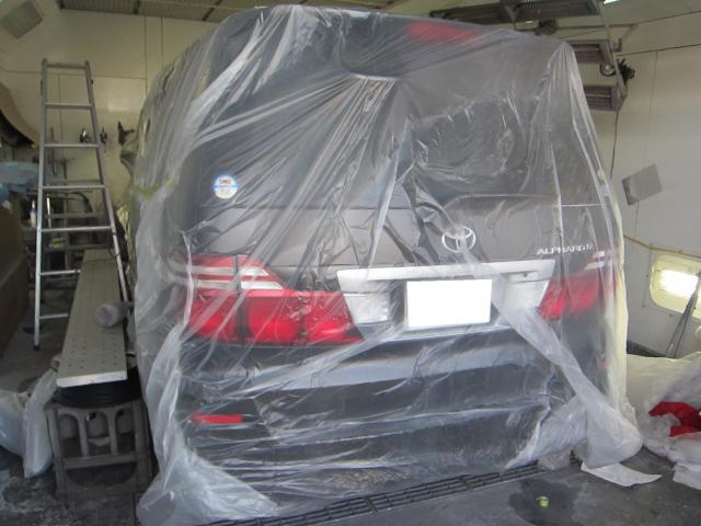 アルファード　天井塗装　刈谷市　自動車修理