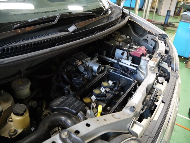 ダイハツ　ムーブ　車検入庫しました☆