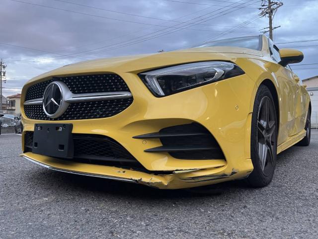 メルセデス・ベンツ　Ａクラス　A200d　フロンドバンパー修理　名古屋市輸入車樹脂溶接修理　大府市ベンツ凹み修理　東海市土日ベンツAクラス鈑金修理　名古屋市土日輸入車修理　名古屋市緑区土日ベンツ車検　整備鈑金作業実績年間5800台超