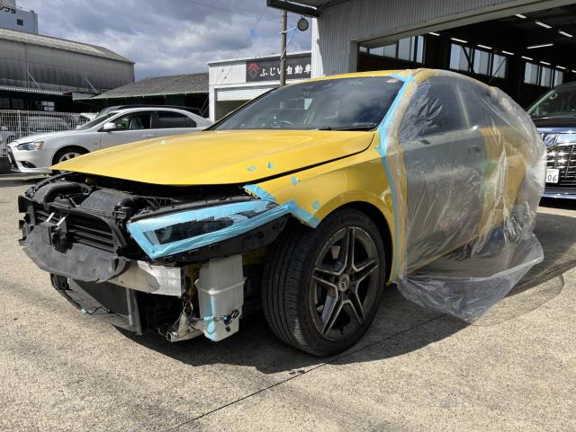 メルセデス・ベンツ　Ａクラス　A200d　フロンドバンパー修理　名古屋市輸入車樹脂溶接修理　大府市ベンツ凹み修理　東海市土日ベンツAクラス鈑金修理　名古屋市土日輸入車修理　名古屋市緑区土日ベンツ車検　整備鈑金作業実績年間5800台超