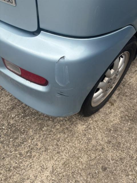 ダイハツ　ムーヴ　広島市　リヤバンパーキズ・へこみ直し　カーコンビニ倶楽部